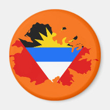 Antigua flag map refrigerator magnets