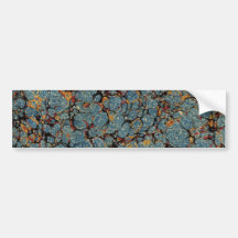 Antique 18th Century Paper Marbling Marbled Bumper Sticker