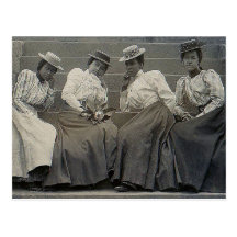 Antique African American Women Photo Post Card