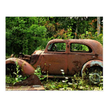 Antique Car Postcard
