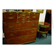 Antique chest of drawers greeting card
