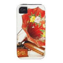 Antique Edison Home Phonograph Novelty Gifts Vibe iPhone 4 Cases