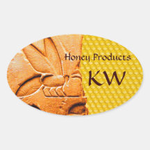 ANTIQUE EGYPTIAN HONEY BEE BEEKEEPER SUPPLIES OVAL STICKERS