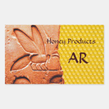 ANTIQUE EGYPTIAN HONEY BEE BEEKEEPER SUPPLIES RECTANGULAR STICKERS