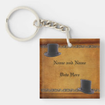 Antique Gay Wedding Custom Keychain Favours