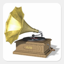 Antique Gramophone Sticker