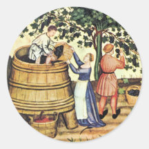 ANTIQUE GRAPE VINEYARD HARVEST STICKER