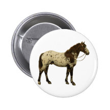 Antique Horses - Appaloosa Pinback Button