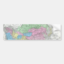 Antique Map of Asia circa 1800s Bumper Sticker