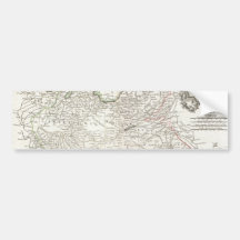 Antique Map of Persia- Iran, Afghanistan, & Iraq Bumper Sticker