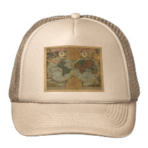 Antique Map Series Hats