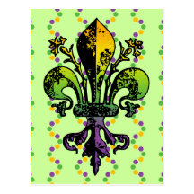 Antique Mardi Gras Fleur Post Cards
