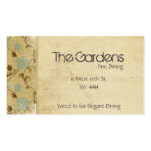Antique Natural Paper Flowers Business Card Template