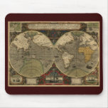 Antique Old World Map Mousepad