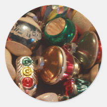 Antique Ornaments Round Sticker