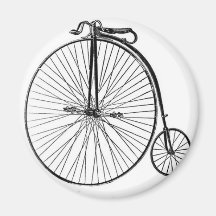 Antique Penny Farthing Bicycle Magnet