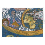 Antique Ptolemaic World Map; Claudius Ptolemy Card