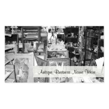 Antique Shop Black and White Business Cards