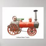 Antique Steam Tractor Poster