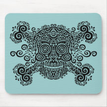Antique Sugar Skull & Crossbones II Mouse Pads