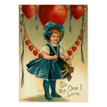 Antique Valentine Pocket Love Notes Business Card
