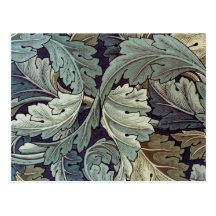 Antique wallpaper leaves post cards