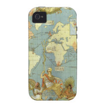 Antique World Map, British Empire, 1886 Vibe iPhone 4 Cover