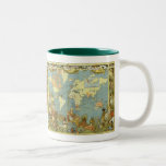 Antique World Map, British Empire, 1886 Mugs