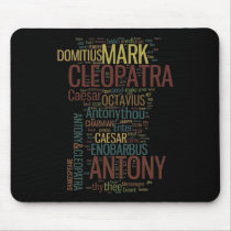 Antony and Cleopatra Word Mosaic mousepads