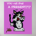 Anxious Cat Poster