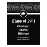 Any Year~ Black and White Damask Graduation Custom Invite