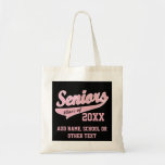 Any Year, Senior Class Pink/Black Tote Bags
