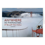 Anywhere is Paradise Inspirational Note Card