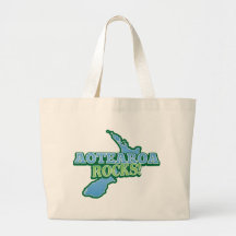 Aotearoa Rocks! New Zealand map Canvas Bag
