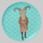 Aoudad Art Blue Plate plates