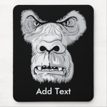 Ape 2 Gorillas Primate ~ Customise Gift Template Mouse Pad