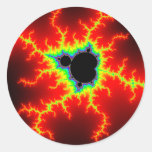 Apfelmännchen mandelbrot set runder sticker