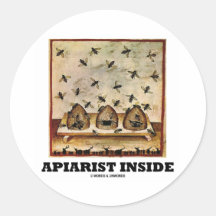 Apiarist Inside (Tacuina sanitatis 14th Century) Sticker