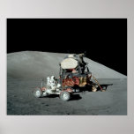 Apollo 17 Lunar Module & Lunar Roving Vehicle Print