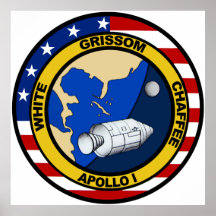 Apollo 1: Grissom, White and chaffee. Print
