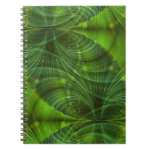 Apophysis Fractal Art I - green Note Book