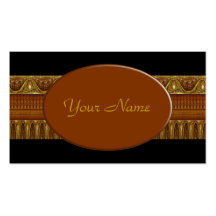 Apophysis Fractal Border ART - brown gold Business Card Templates