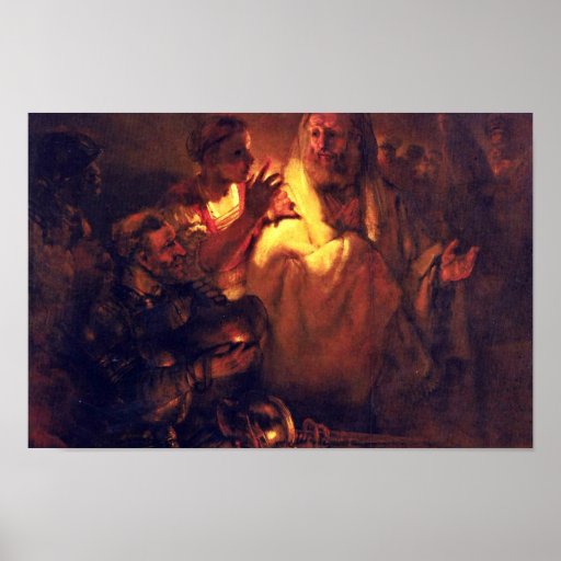 Apostle Peter Denies Christ,  By Rembrandt Harmens Posters