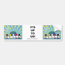 APPAREL, ETC:  WORLD PEACE BUMPER STICKER