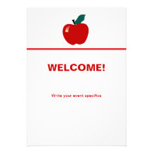 Apple, Back to School Custom Invitation