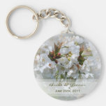 Apple Blossoms Bride & Groom Keychain