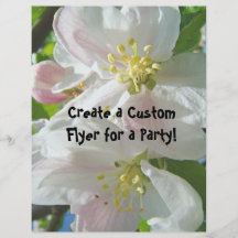 Apple Blossoms Custom Flyers Parties Office Shower