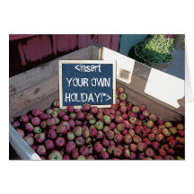 apple cart painting, <insertYOUR OWNHOLIDAY!"> Greeting Card