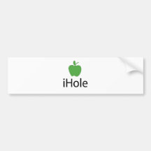 apple iHole Bumper Sticker