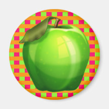 Apple Plaid Magnet